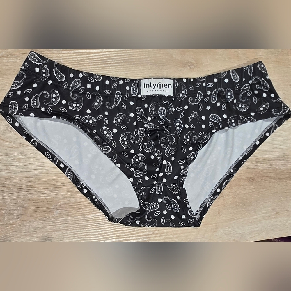 Intymen Black Paisley Mens Cheeky Briefs